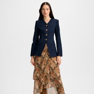 Veronica Beard Cynthia Tailored Denim Jacket $678 NEW with tag